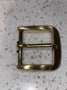 "Cinturón de latón cepillado de 1,5"" hebilla de repuesto vintage años 70 nuevo hecho en EE. UU. - Imagen 1 de 9