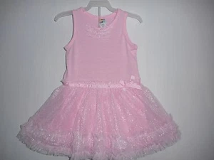 Healthtex Toddler Girls Sparkle Tutu Dress Pink Cotton Size 24M NWT - Imagen 1 de 6