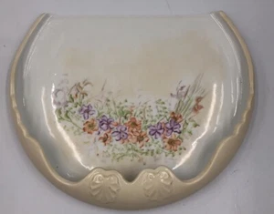 Vintage Ceramic Crumb Catcher Cottage Leora Vienna Floral Purple Orange Flowers - Picture 1 of 8