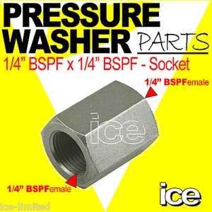 1/4" BSP WEIBLICH x 1/4" BSPF HOCHDRUCKREINIGER STAHLLANZE DÜSE STECKSCHLÜSSEL KUPPLUNG - Bild 1 von 1