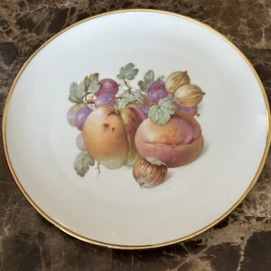 Schumann Arzberg Germany 7.5 Inch Fruit Plate Peaches Gold Trim NWOT - Picture 1 of 4