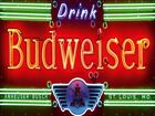 Budweiser Bier Neonleuchten Werbung Vintage Retro Metallschild Wanddekor A4