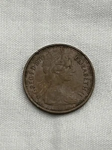 1971 Very Rare Old Penny Coin Half 1/2 New Penny Vintage British English £ P - Picture 1 of 3