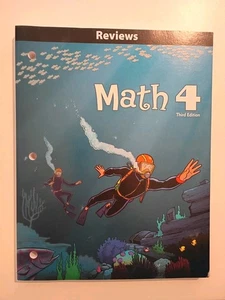 BJU Press Math 4 Reviews Student Workbook Homeschool Curriculum Book 3rd Edition - Picture 1 of 3