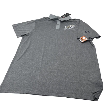 Polo Under Armour Gris Para Hombre Academia Naval de Estados Unidos Guardiamarinas L Suelto Foto 1 de 4