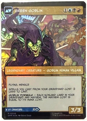 Norman Osborn/Green Goblin BORDERLESS FOIL Marvel Spider-Man Magic the Gathering - Image 1 of 2