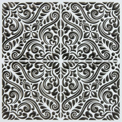 Wall Pops WPBS4647 плитка с тиснением Peel and Stick фартук, черная  - Изображение 1 из 4