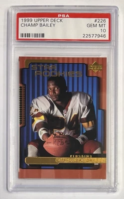 Champ Bailey 1999 Upper Deck Star Rookies RC #226 - PSA 10 Foto 1 de 2