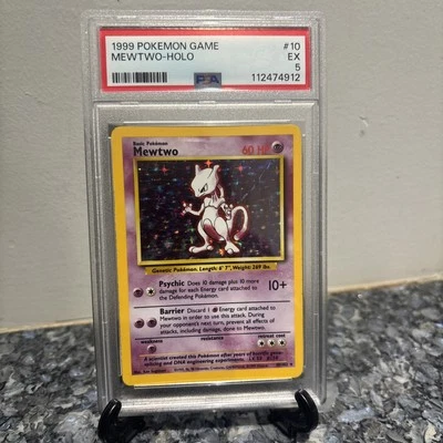 PSA 5 Mewtwo 1999 Pokemon Base Set UNLIMITED #10/102 Holo Rare  - Image 1 of 2