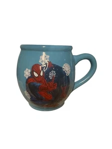 Marvel Spiderman Light Blue Mug Holiday 3D Embossed Superhero Ceramic Coffee - Picture 1 of 7