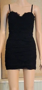 Windsor Damen schwarz Bodycon Mini komplett gefüttert mit Blumen Spitze Overlay Größe: S - Bild 1 von 18