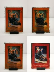 Lot of 4 - Santa 1990 7th Inning Sketch OHL Seasons Greetings Hologram - Picture 1 of 9