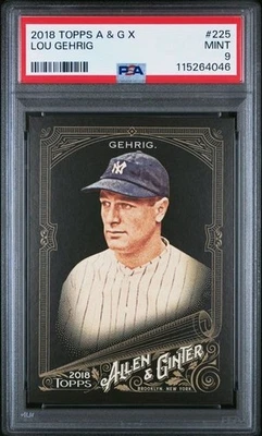 LOU GEHRIG 2018 Topps A & G X #255 PSA 9 MINT POP 2 - Image 1 of 2