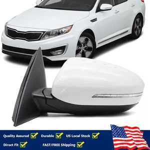 Espejo retrovisor lateral izquierdo del conductor blanco 5 pines señal de giro manual plegable para Kia Optima 11-13 - Imagen 1 de 18