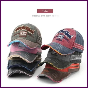 Gorra de béisbol retro bordada algodón ajustable sombrero hombres mujeres Y2K ropa de calle sol - Imagen 1 de 31