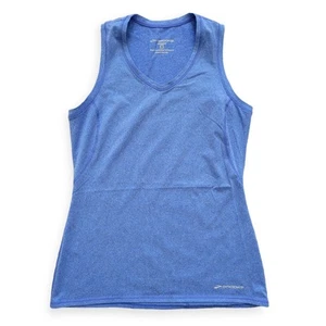 Brooks V-Neck Sleeveless Equilibrium Technology Heather Blue Tank Top Women Sz S - Picture 1 of 6