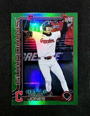 2025 Topps Update #US341 Nolan Jones Green Holo Foil #/99 - Image 1 of 2
