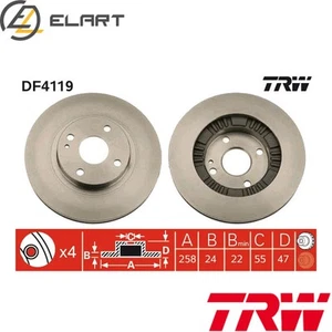 2x BRAKE DISC DF4119 FOR MAZDA 323/VI/Hatchback RF4F/RF1G/RF2A/RF1S 2.0L 4cyl - Picture 1 of 16