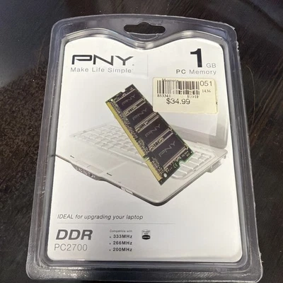 PNY 1 GB PC Memory DDR PC2700 - Image 1 of 4