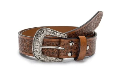 Adjustable Vintage Western-Belts for Women Men Fit for Waist 28"-38" Brown Foto 1 de 4