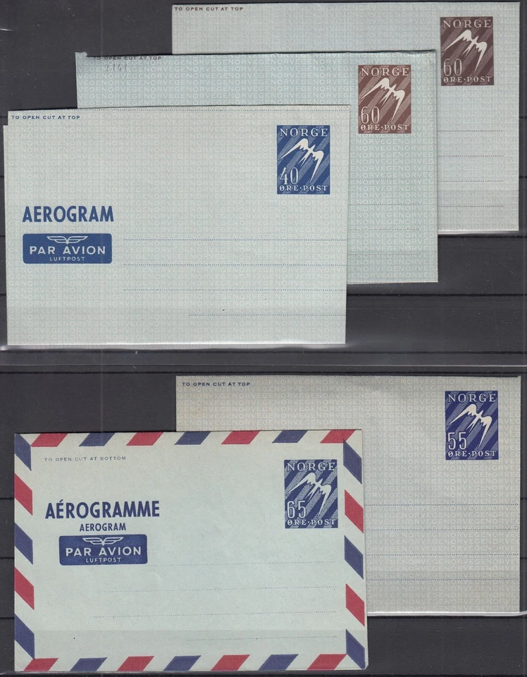 FD25399/ NORWAY – POSTAL STATIONERY – H&G # FG1 – FG3 / FG4 – FG7 – FG14 MINT - Image 1 of 1