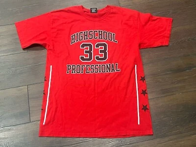 Vintage High School Professional Undefeated T-Shirt Red NIL Basketball Football - Image 1 of 4