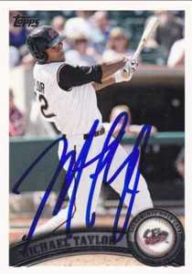 MICHAEL TAYLOR SACRAMENTO RIVER CATS SIGNED CARD OAKLAND A'S CHICAGO WHITE SOX - Picture 1 of 1