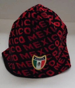 México El Tri Gorro Gorra Reversible Fútbol Fútbol Calentamientos Sudaderas - Imagen 1 de 2