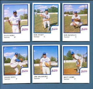 1986 ProCards SUMTER Braves BOB PFAFF Austin TEXAS Poughkeepsie NEW YORK
