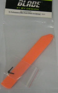BLADE BLH3716OR HI-PERFORMANCE MAIN ROTOR BLADE SET ORANGE: 130 X NEW - Picture 1 of 1