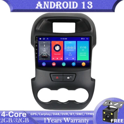 9"Android 13 Autoradio Carplay DAB GPS SATNavi BT For Ford Ranger F250 2011-2016 - Bild 1 von 4