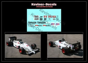 Decalcomanie scala 1/32 per NSR F1 86-89 Eurobrun ER188, 1988 - Foto 1 di 4