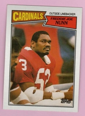 1987 Topps Football #337 Freddie Joe Nunn St. Louis Cardinals Outside Linebacker - Image 1 of 2