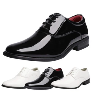 Herren Kunstleder Elegant Schuhe Klassisch Formell Oxford Schuhe - Bild 1 von 32