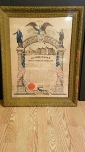 895 North Carolina Chapter Certificate Junior Order Of United American Mechanics - Imagen 1 de 12