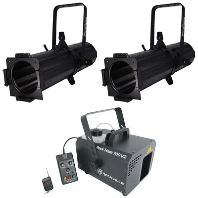 Chauvet DJ EVE E-100Z White Ellipsoidal LED DMX Gobo Projector Spot Light+Hazer - Image 1 of 4