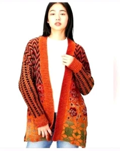 Desigual Arezzo Heavy Gauge Cardigan Size Small Pockets Wool NWT NEW MSRP$195.00 - Picture 1 of 11