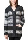 Nicole Miller Original Women Knit Cardigan Sweater X-Large CHARCOAL