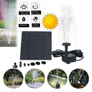 Water Pump Solar Panel Powered Garden Pool Pond Fish Aquarium Fountain Decor UK