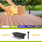 "Valdern" Composite Decking Clips T-Clips Hidden Fixings with BLACK Screws 6mm