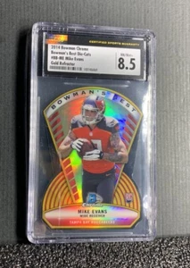 2014 Gold 🔥Refractor /50 Mike Evans Rookie Graded CSG 8.5 Bowman Chrome SSP - Picture 1 of 6