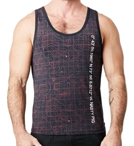 Camiseta sin mangas Nasty Pig Elevate para hombre talla M negra/roja - Imagen 1 de 3