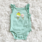 Carters Baby Girl Graphic Ice Crean One Piece Size 3 Months
