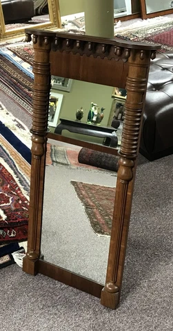 Antique Mahogany Sheraton Mirror Cover