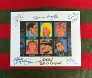A Nightmare On Elm Street Video Game Title Card- Signed- Autograph Reprints