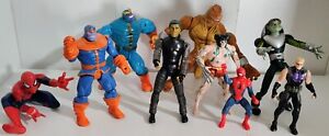 Marvel Loose Action Figures Lot Of 9 - Spiderman - Thanos - Wolverine - Toad