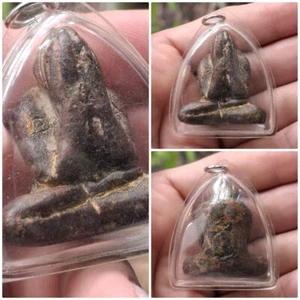 Thai Amulet Pendant Phra Pidta Pid Ta Life Protection Talisman Wealth Magic Holy - Picture 1 of 22