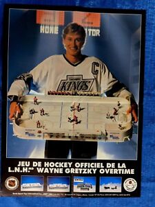 1991 AFFICHE PUBLICITAIRE WAYNE GRETZKY HOCKEY LOS ANGELES KINGS 24" x 18" po. 