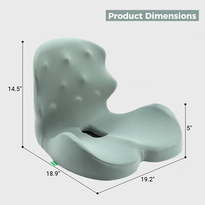 Cojín de asiento de una pieza y almohada de soporte lumbar cojín ergonómico para aliviar el dolor  Foto 1 de 4