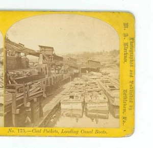 B3113 Kohle Taschen Verladung Kanal Boote Mauch Brocken Pennsylvania D - Bild 1 von 2